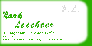 mark leichter business card